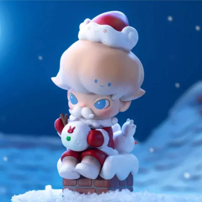 POP MART Dimoo Schneemann Serie Buchstaben Blindbox Anime Figur Guess Bag Ornament Figuren Heimdeko Puppen Geschenk