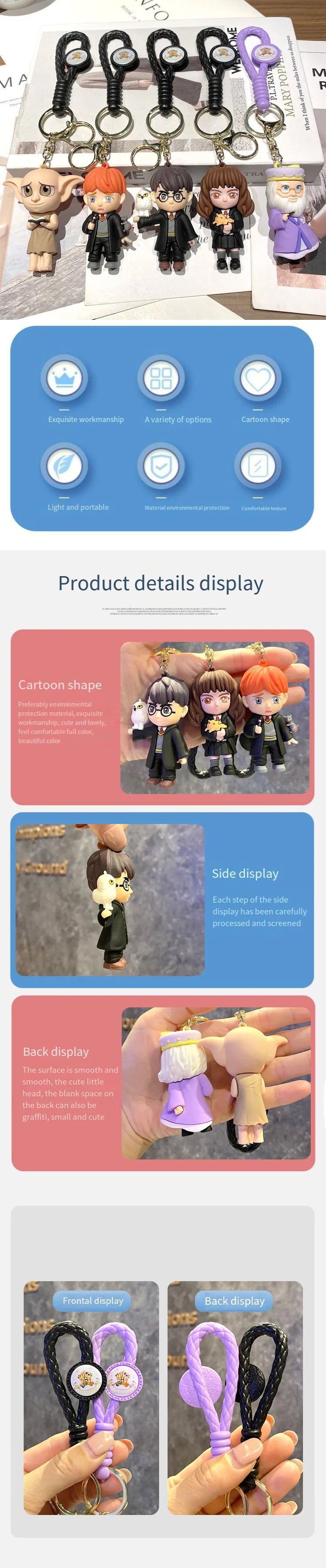 Harry Potter Hogwarts Cartoon-Schlüsselanhänger