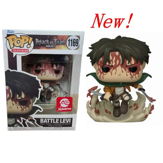 2024 La plus récente série funko pop Attack On Titan # Figurines d'action Battle Levi, jouets de Collection, cadeaux, 1169