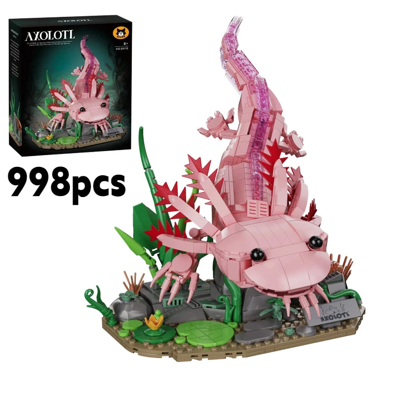 Mon Bubu Kawaii – Axolotl – Set de Blocs de Construction 998 pièces