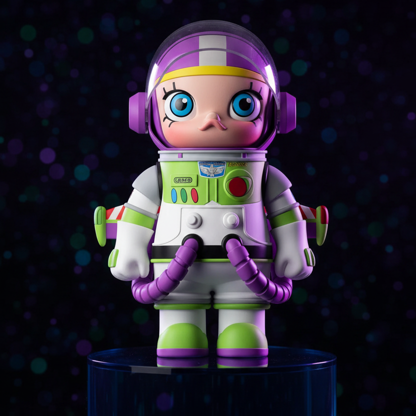 Pop Mart – Mega Space Molly 400% x Buzz Lightyear – Figurine Vinyle