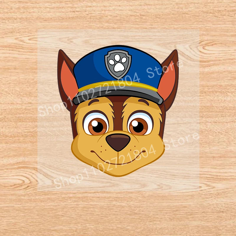 PAW Patrol-Autocollants de vêtements de dessin animé mignons, fer sur des patchs, autocollants de transfert de chaleur Anime Kawaii, cadeau de bricolage cool, fête de vacances