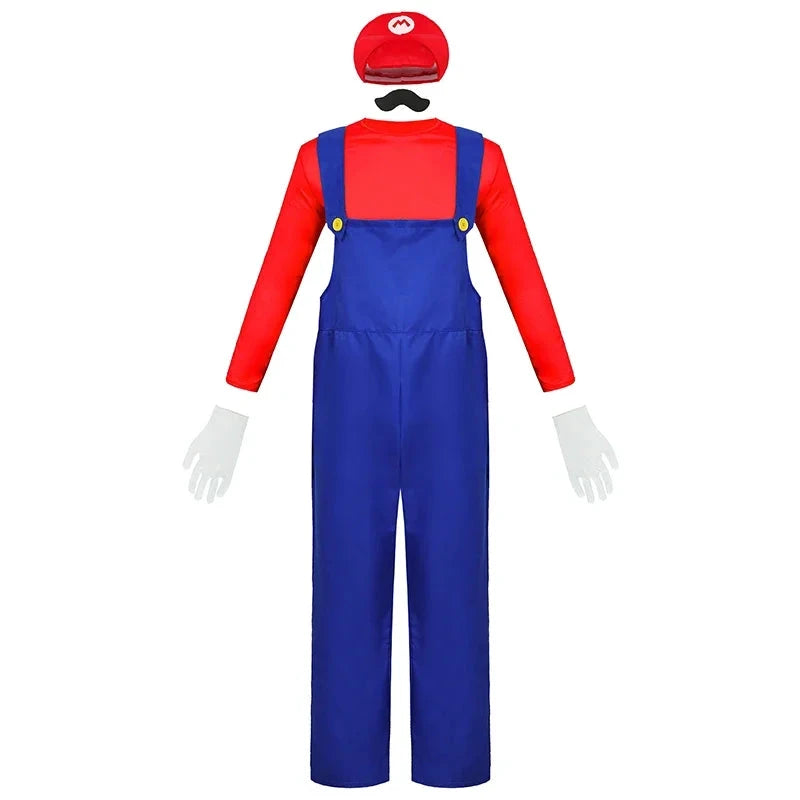 Kostüm im Super Mario-Stil – Set für Herren (Erwachsene)