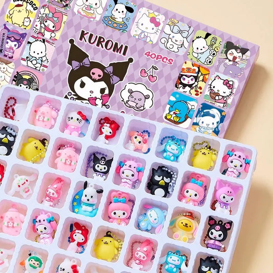 Coffret Sanrio Surprise 40pcs – Figurines Hello Kitty, Kuromi, Melody