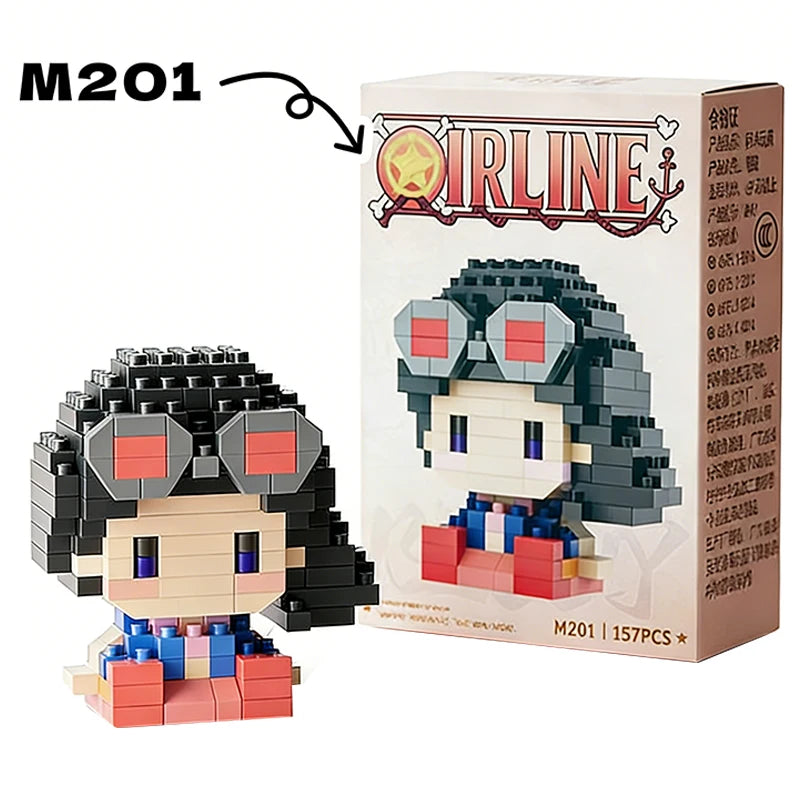 Mon Bubu Kawaii – Micro Bausteine One Piece – Anime-Figuren (Chopper, Zoro, Robin, Buggy)