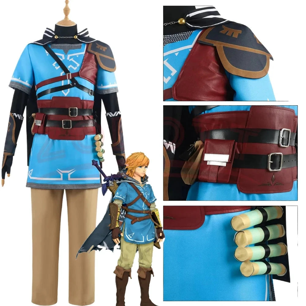 Link Cosplay-Kostüm – Anime-Set für Erwachsene