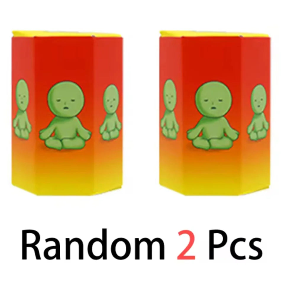 Mon Bubu Kawaii Figurine PVC Série Chambre Yoga Phosphorescente 7 cm Blind Box Échelle 1/12