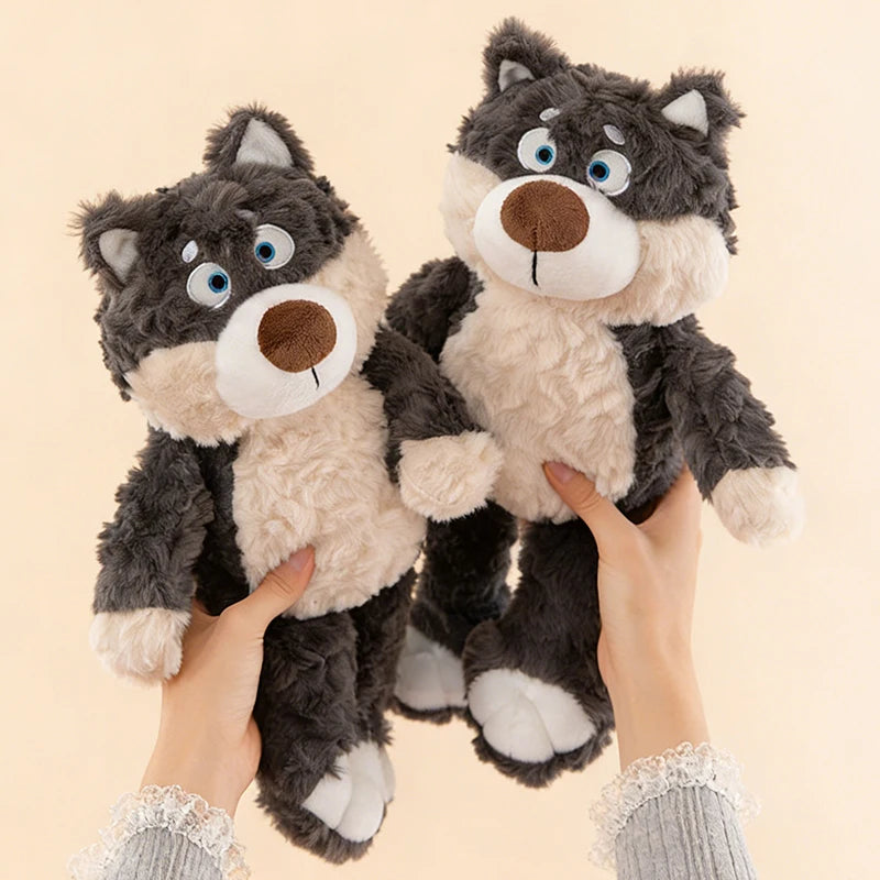 Peluche Loup Gris Kawaii 40cm