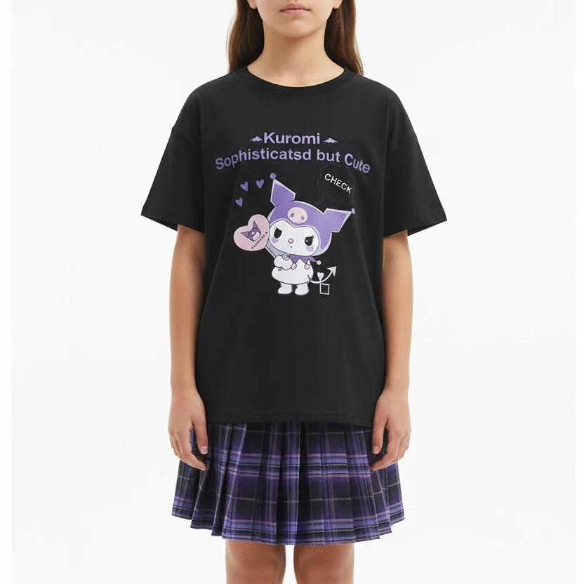 Kuromi – Ensemble T-shirt et jupe