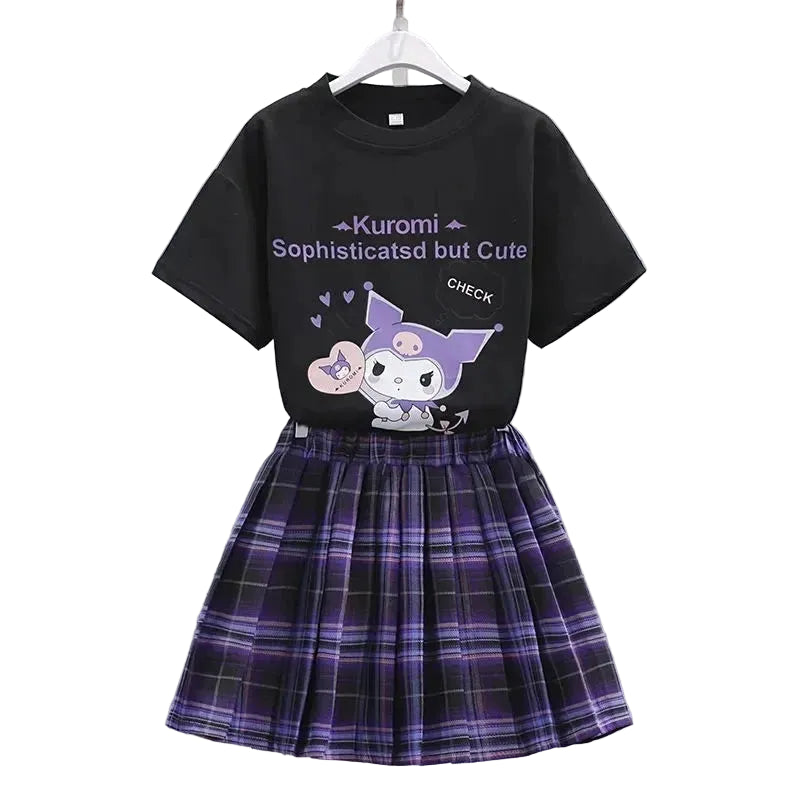 Kuromi – T-Shirt- und Rock-Set