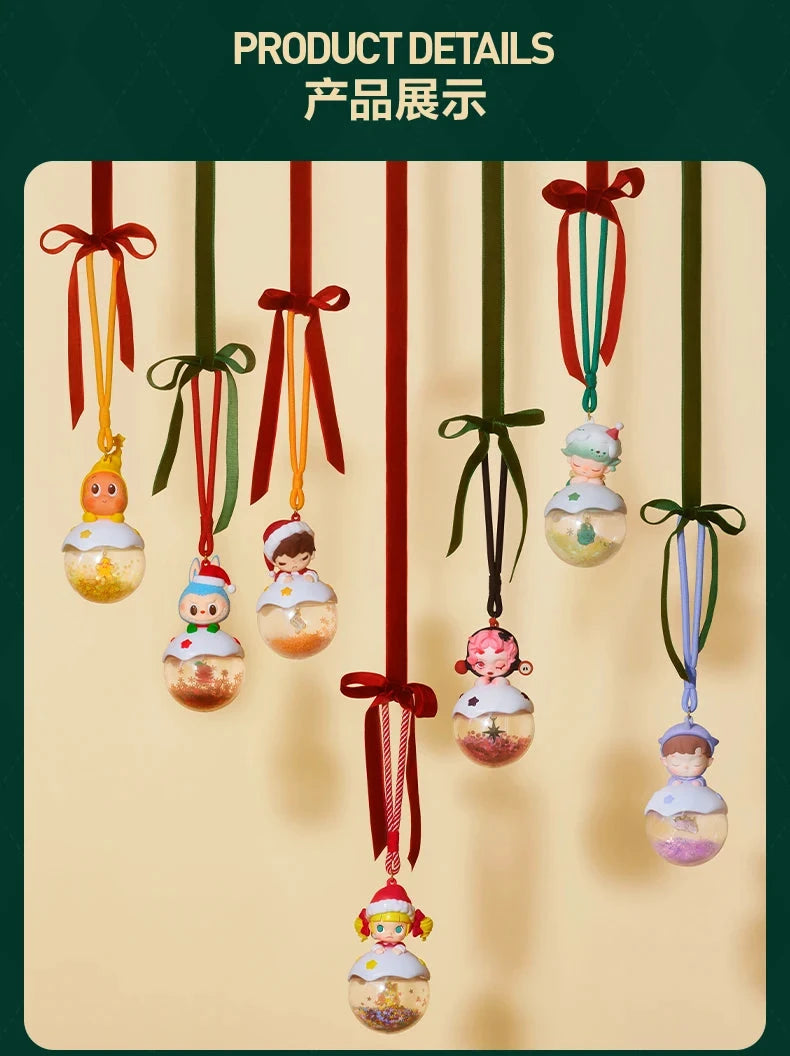 Pop Mart Apple Of My Eye Déco Noël Lumineuse Ruban Rouge Profond