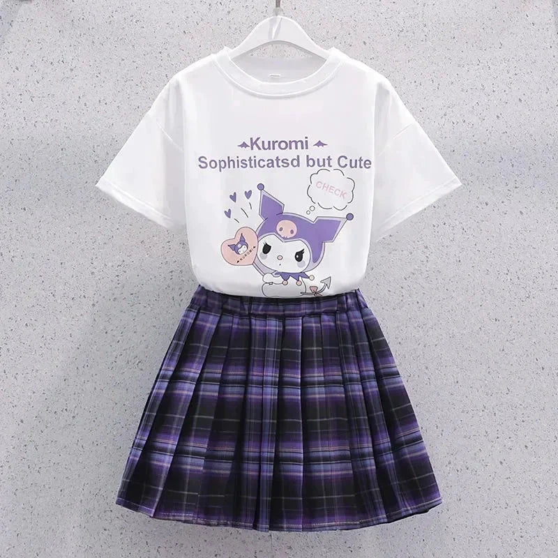 Kuromi – T-Shirt- und Rock-Set