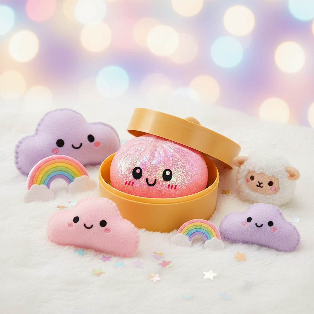 Glitzer-Dumpling Squishy Anti-Stress – Set mit 1 bis 12 Stück