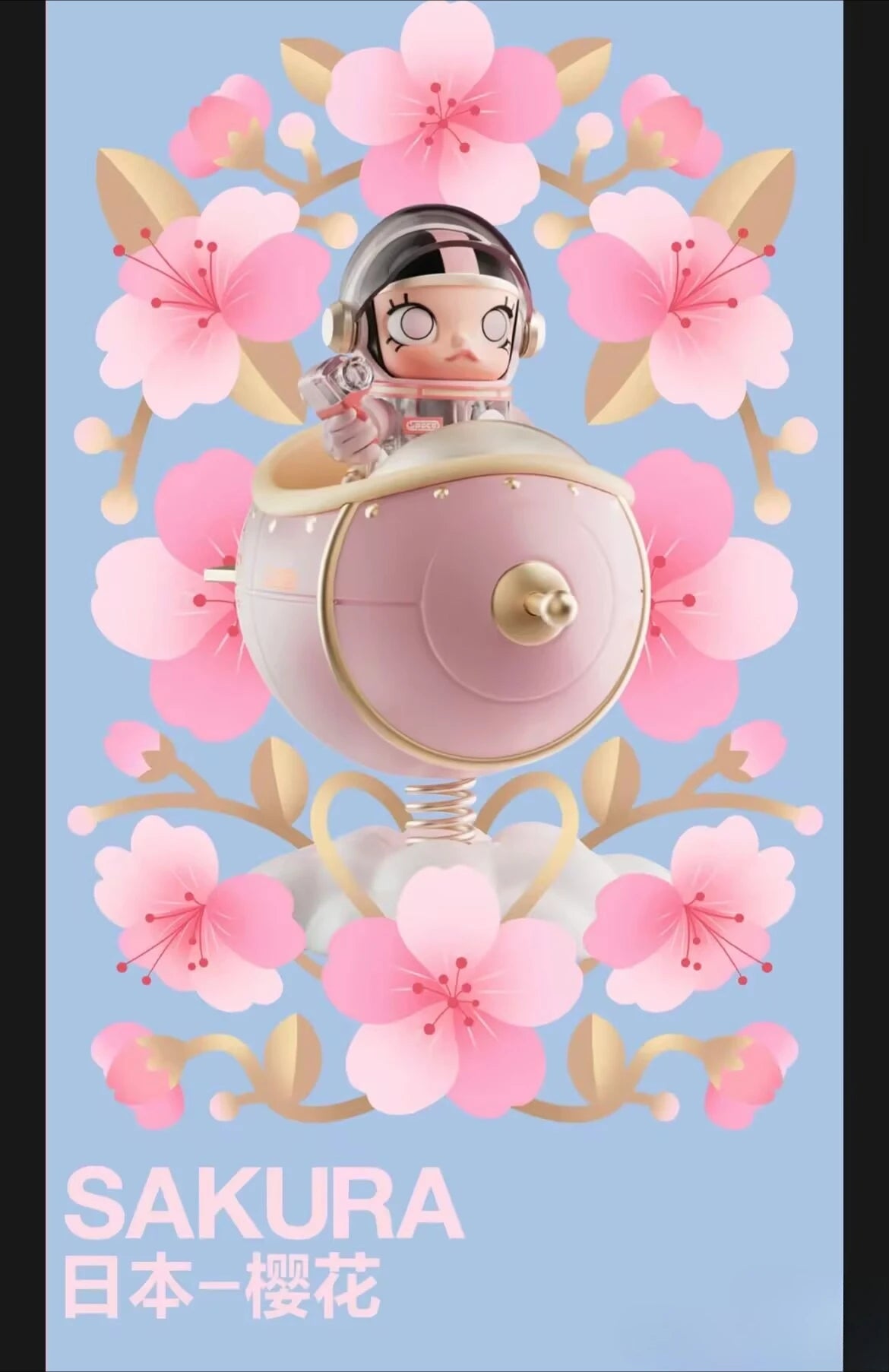 Pop Mart – Mega Space Molly 100% Blossom Series – Limitierte Figur 11 cm