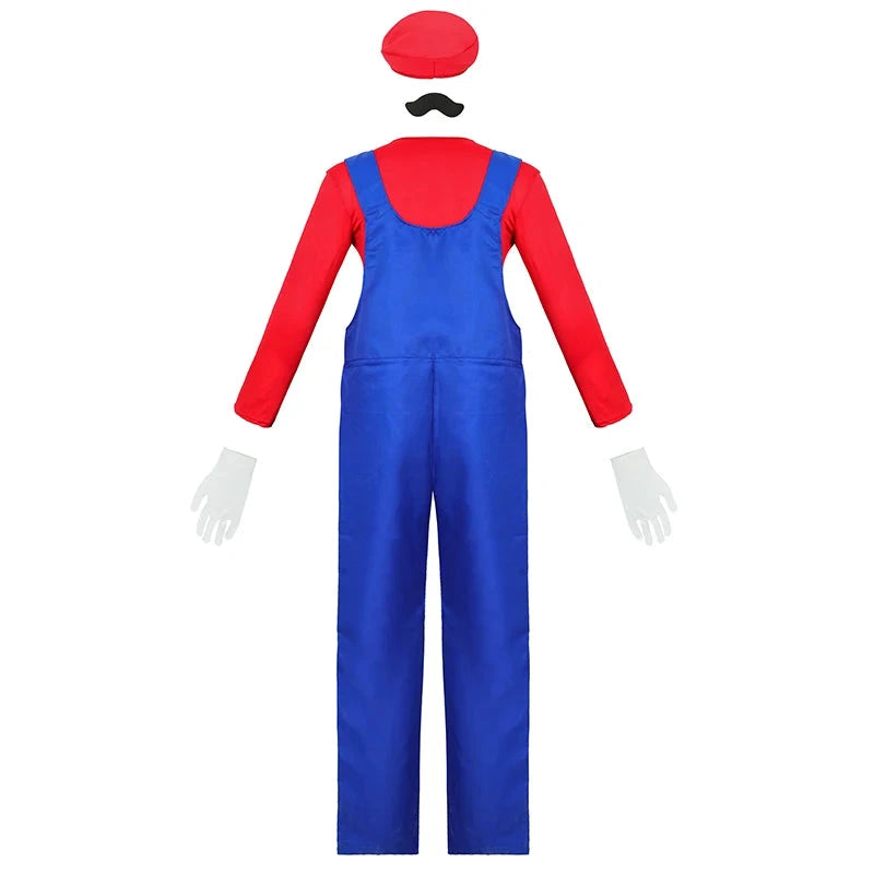 Kostüm im Super Mario-Stil – Set für Herren (Erwachsene)