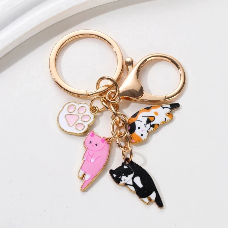 Porte-clés animal dessin animé en alliage de zinc