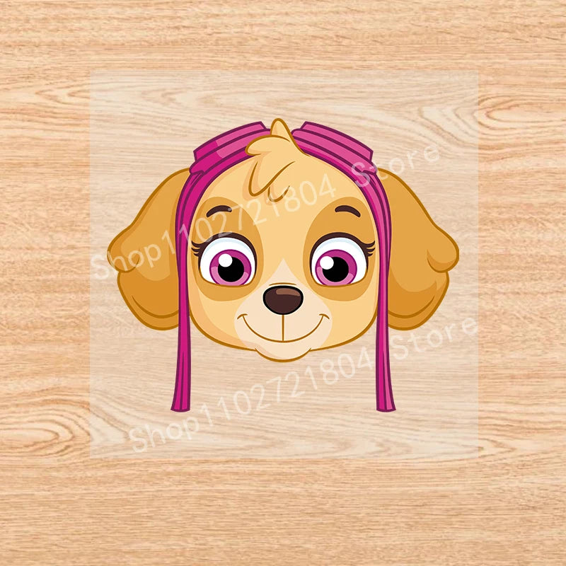 PAW Patrol-Autocollants de vêtements de dessin animé mignons, fer sur des patchs, autocollants de transfert de chaleur Anime Kawaii, cadeau de bricolage cool, fête de vacances