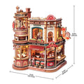 ROKR Dream Coffee Factory, 3D-Holzpuzzle, hölzerne Spieluhr, Weihnachts-Holzmodellbausätze, beste Geschenke für Kinder und Erwachsene, EAB02