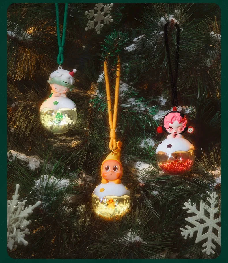 Pop Mart Apple Of My Eye Déco Noël Lumineuse Ruban Rouge Profond