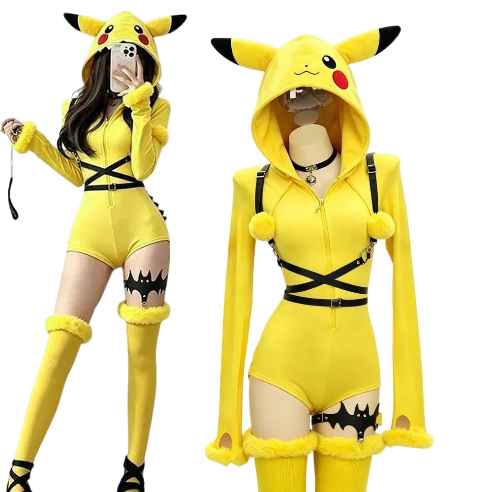 Mon Bubu Kawaii – Yellow Mouse Cosplay – Kawaii Plüsch-Jumpsuit