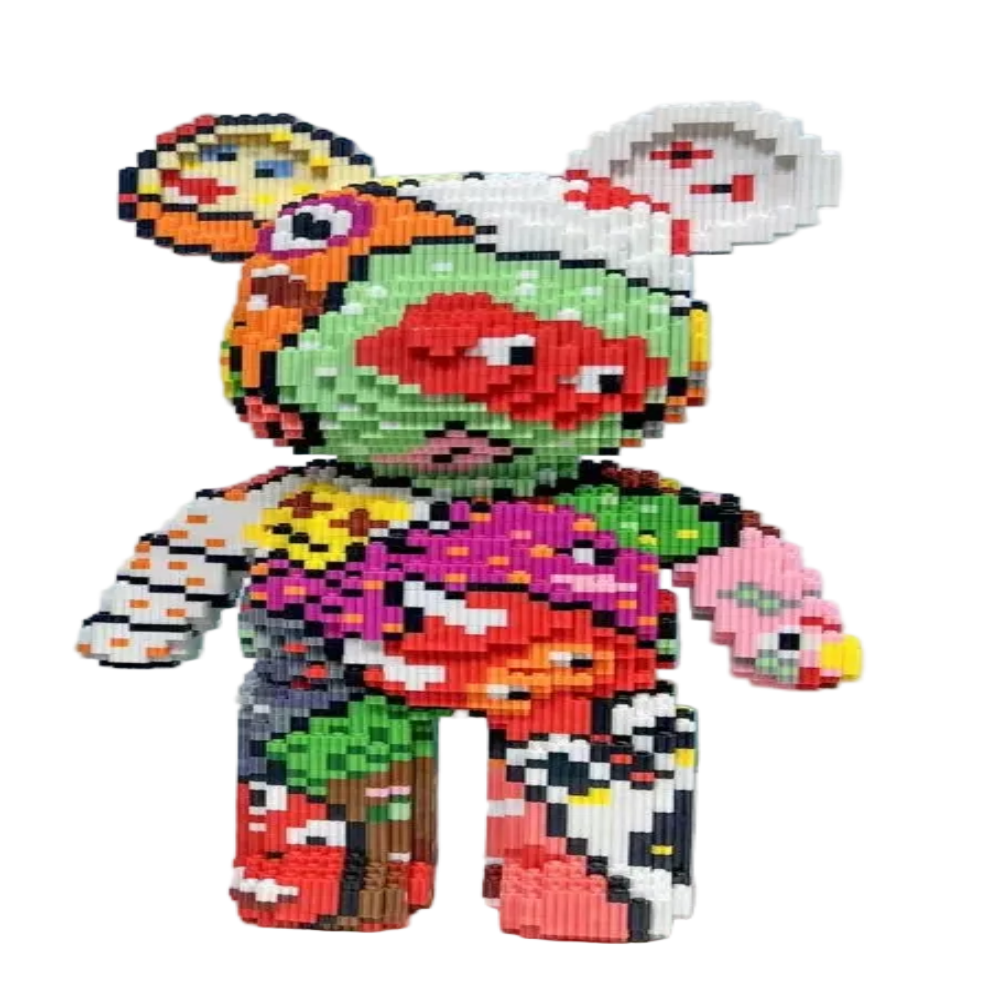 Passende Teddybär-Figur aus Bausteinen – ca. 30 cm