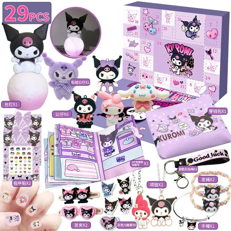 MINISO Hello Kitty Kuromi Calendrier de l’Avent Anime 24 Jours