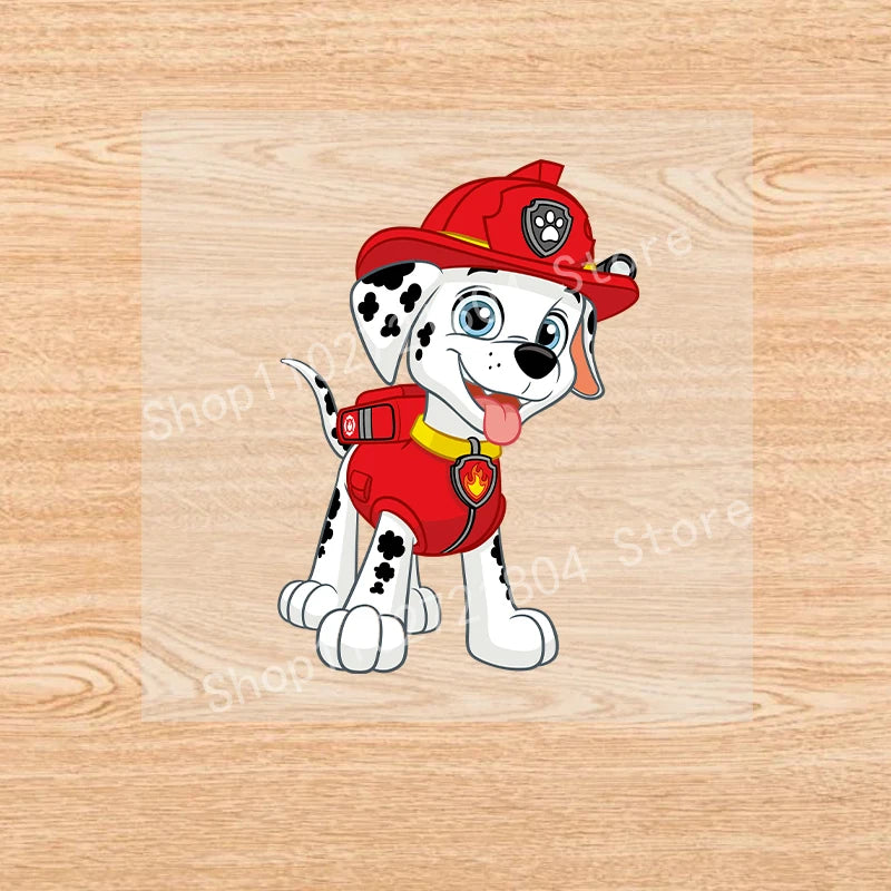 PAW Patrol-Autocollants de vêtements de dessin animé mignons, fer sur des patchs, autocollants de transfert de chaleur Anime Kawaii, cadeau de bricolage cool, fête de vacances