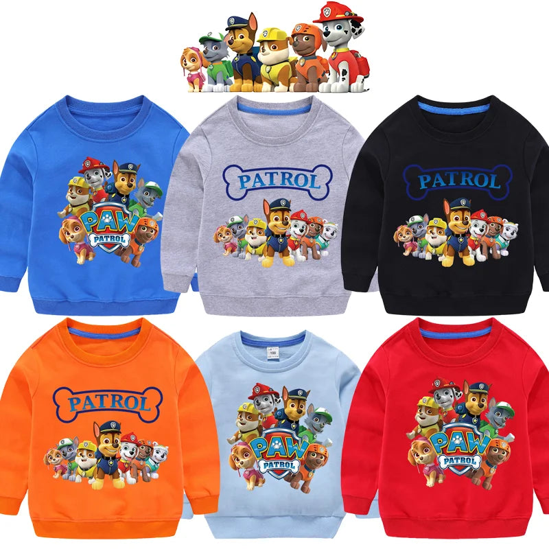 Sweat-shirt à capuche pour Sport, mignon, Paw Patrol, décontracté, dessin animé Paw Patrol, Patchwork, pull, automne, vêtements de Sport, cadeaux d'anniversaire, 2024