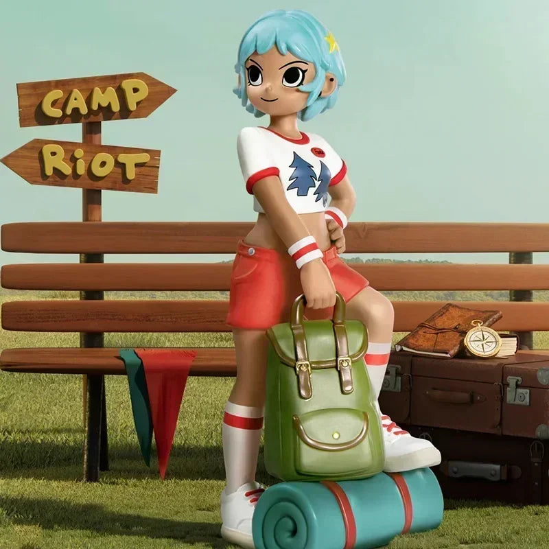 POP MART – boîte aveugle série Peach Riot Rush Hour, jouets, figurine d'action Anime Kawaii, décoration de bureau…