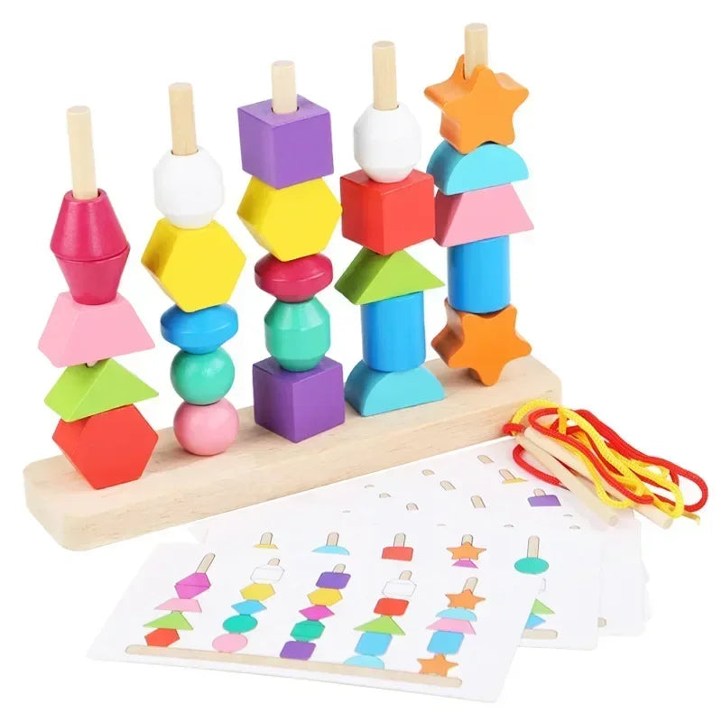 Jeu Montessori Bois Puzzle Couleurs Et Formes Bébé Édition Limitée Élégante Collection Bois Durable by Mon Labubu