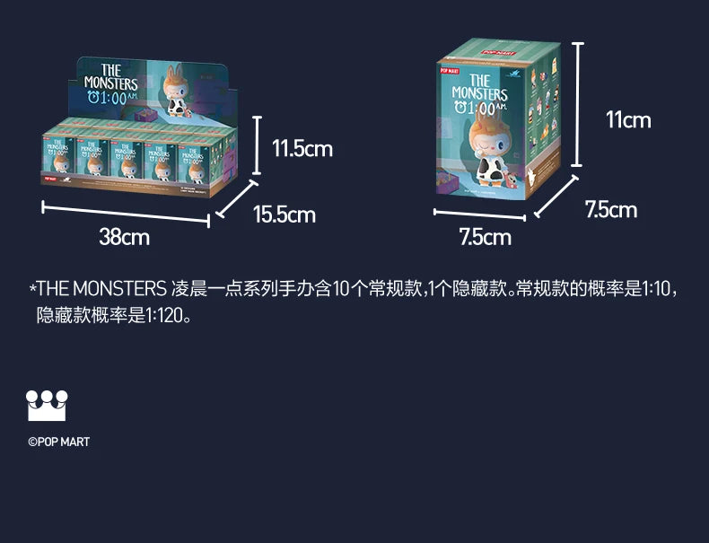 POP MART LABUBU Les Monsters 1:00 A.M. – Figurines