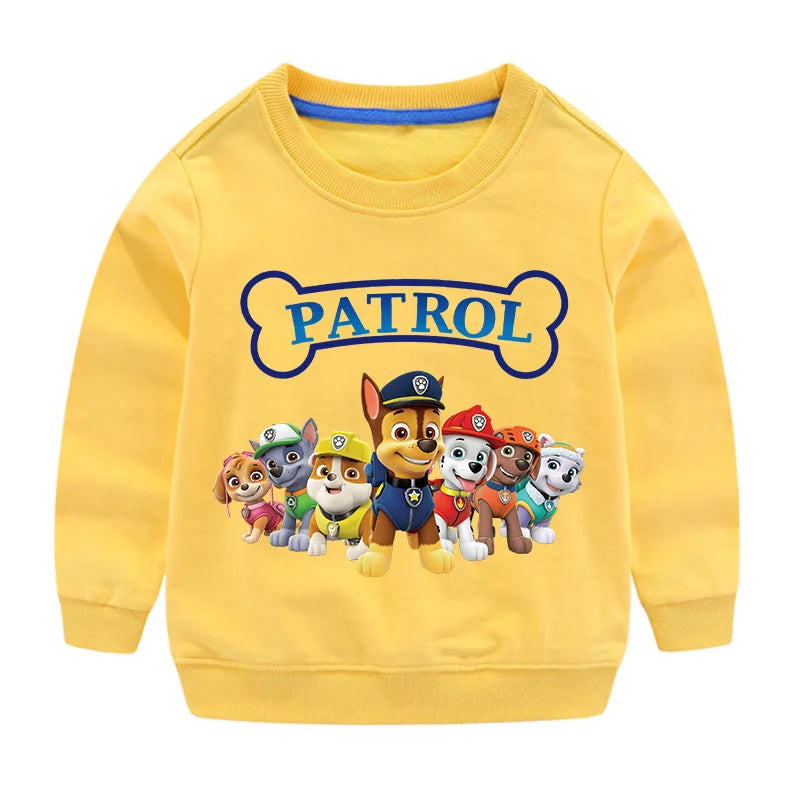 Sweat-shirt à capuche pour Sport, mignon, Paw Patrol, décontracté, dessin animé Paw Patrol, Patchwork, pull, automne, vêtements de Sport, cadeaux d'anniversaire, 2024