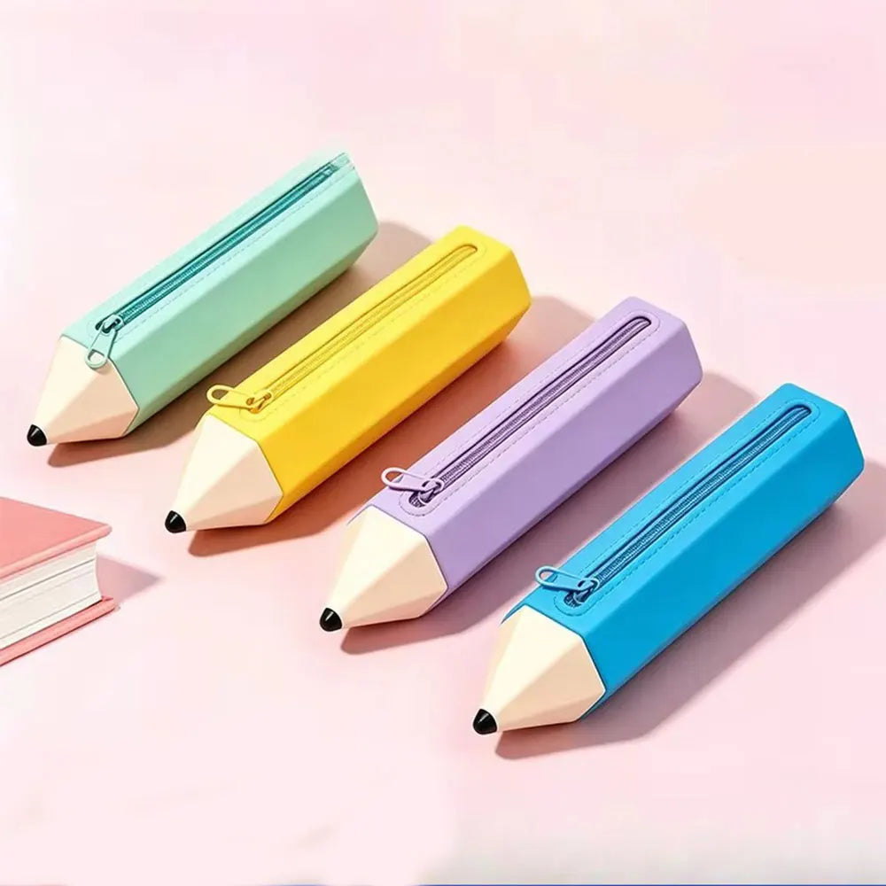Kawaii Bleistift-Silikon-Federmäppchen – Große Kapazität