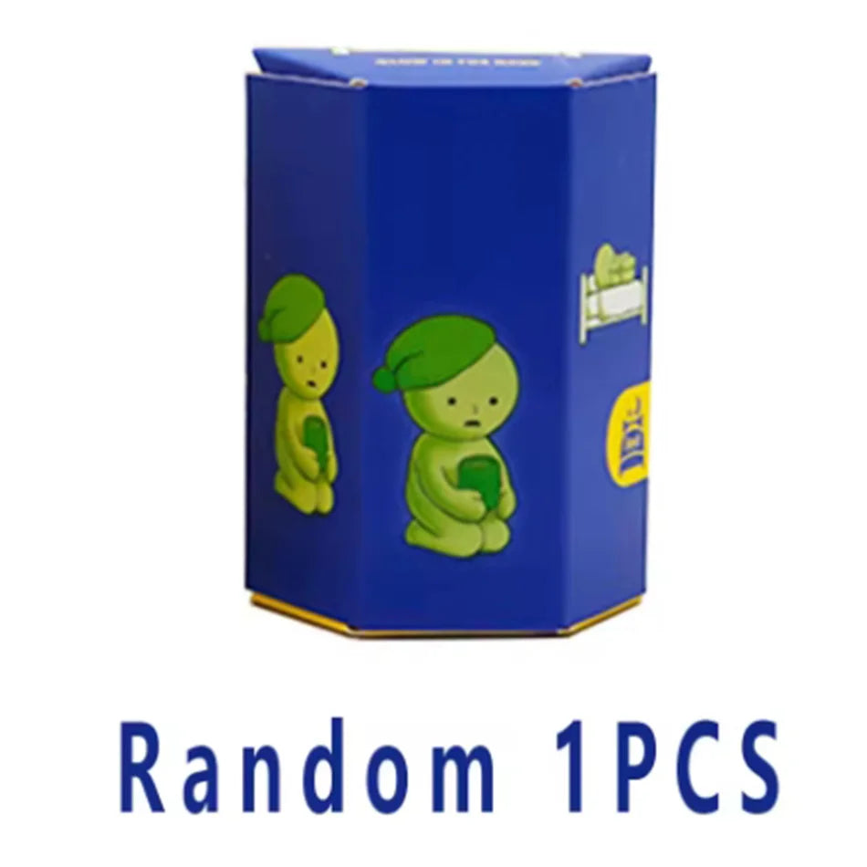 Mon Bubu Kawaii Figurine PVC Série Chambre Yoga Phosphorescente 7 cm Blind Box Échelle 1/12