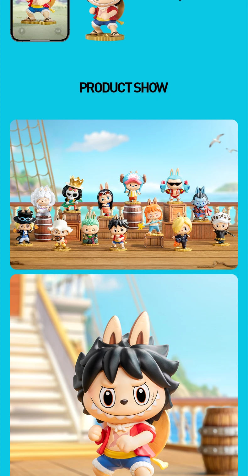 POP MART THE MONSTERS X une pièce série boîte aveugle jouets Kawaii Anime figurine Surprise boîte mystère poupées filles cadeau