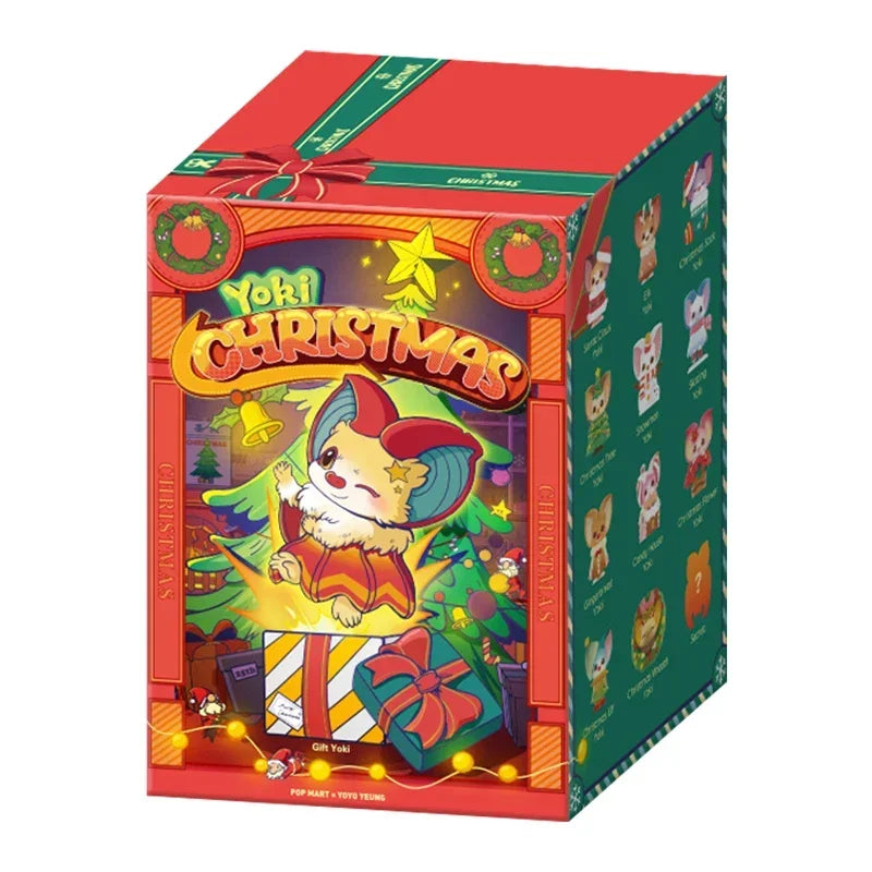 POP MAR Yoki série de noël boîte aveugle jouets boîte aveugle jouets boîte mystère mystère Caixa figurine d'action…