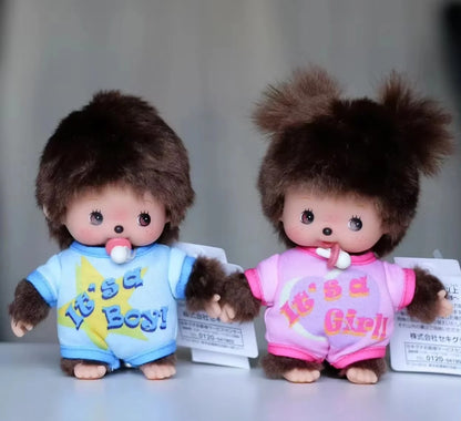 Bandai Monchhichi Baby Porte-Clés Peluche Édition Limitée Garçon Et Fille Collection by Bandai
