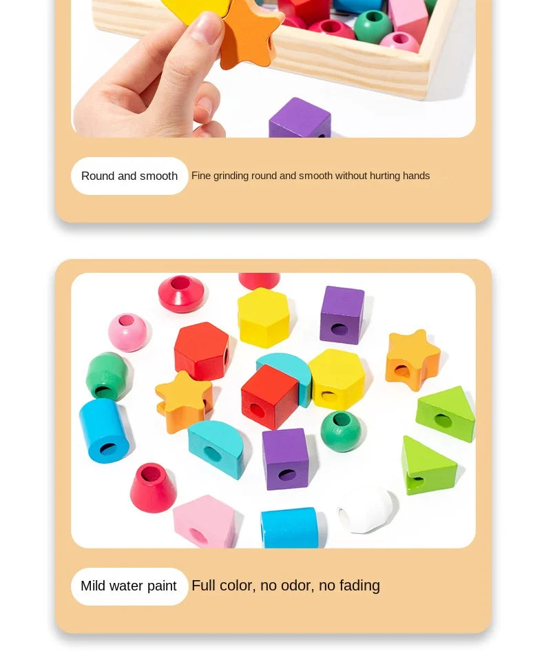 Jeu Montessori Bois Puzzle Couleurs Et Formes Bébé Édition Limitée Élégante Collection Bois Durable by Mon Labubu
