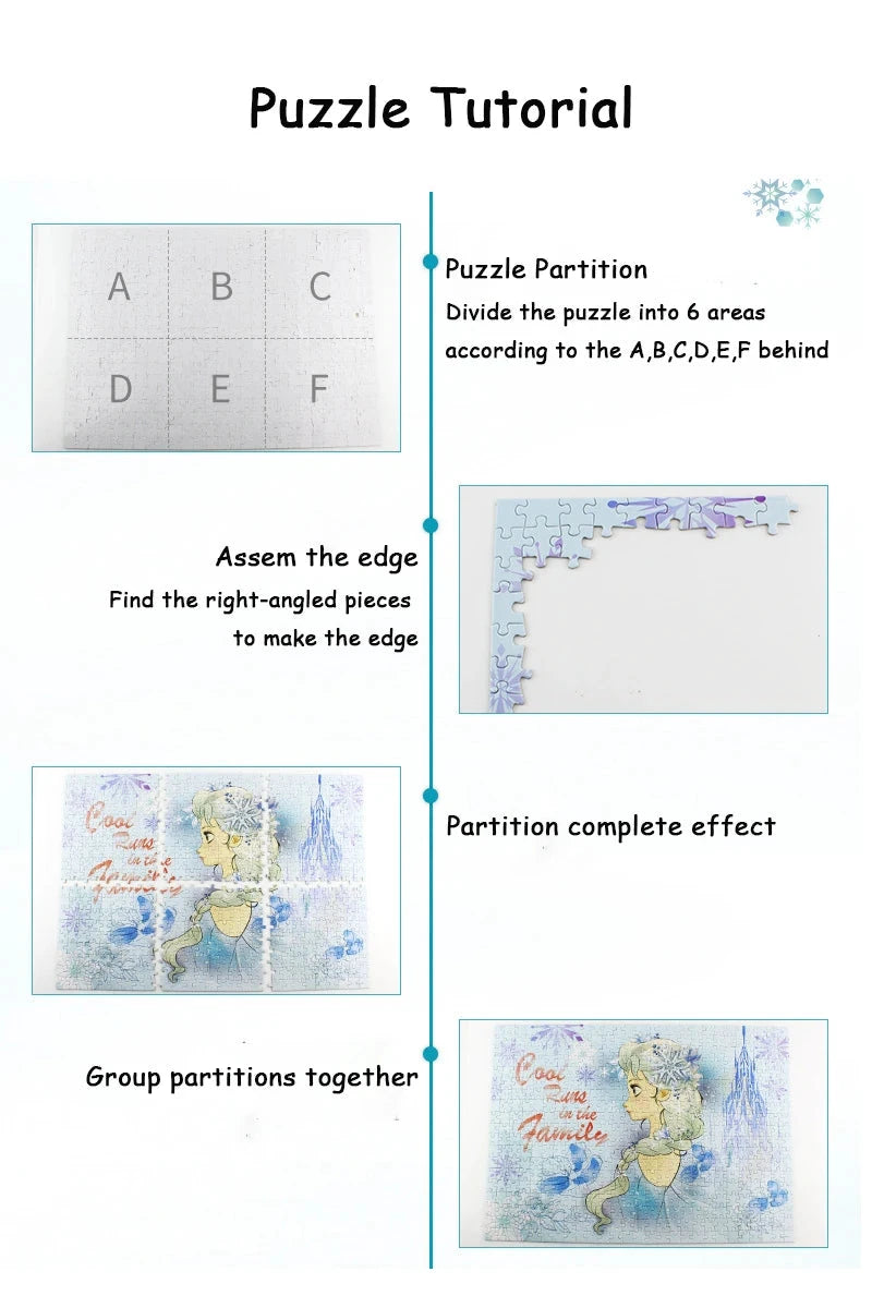 Disney Puzzles En Bois Mickey Mouse Et Princesse 300 500 1000 Pièces