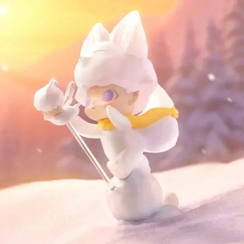 POP MART Dimoo Schneemann Serie Buchstaben Blindbox Anime Figur Guess Bag Ornament Figuren Heimdeko Puppen Geschenk