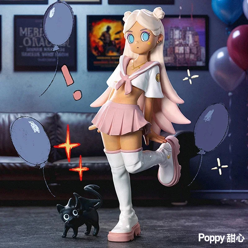 POP MART – boîte aveugle de la série Peach Riot Rise Up, jouets, figurine d'action Anime Kawaii, boîte mystère…