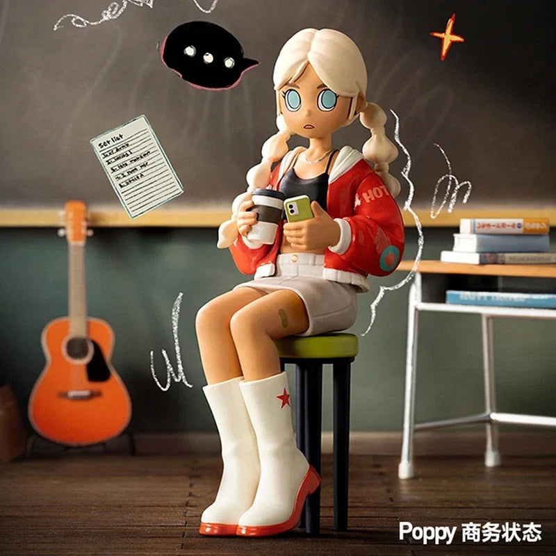 POP MART – boîte aveugle de la série Peach Riot Rise Up, jouets, figurine d'action Anime Kawaii, boîte mystère…