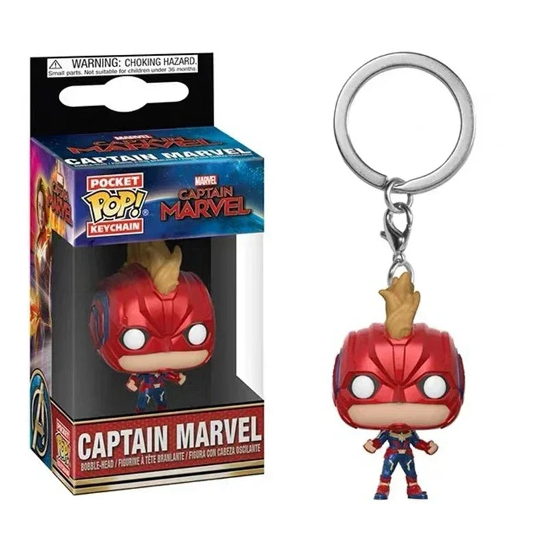 FUNKO Captain America Inro Man Deadpool Spider Man Thanos Thor porte-clés jouets poupée en vinyle figurines de jouets à collectionner meilleur cadeau pour enfant