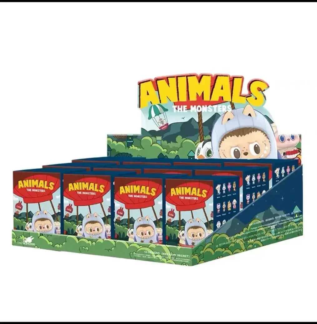 POP MART LABUBU les monstres série animaux boîte aveugle boîte mystère devinez sac jouets poupée Anime Figure…