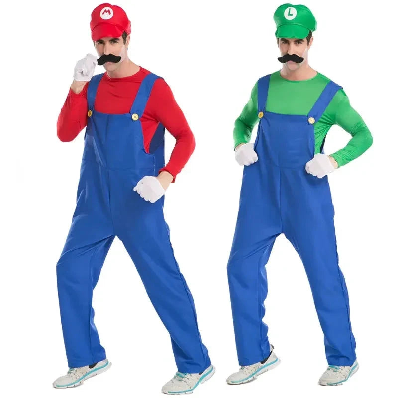 Kostüm im Super Mario-Stil – Set für Herren (Erwachsene)