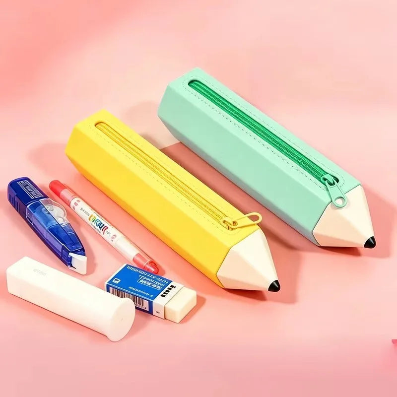 Kawaii Bleistift-Silikon-Federmäppchen – Große Kapazität