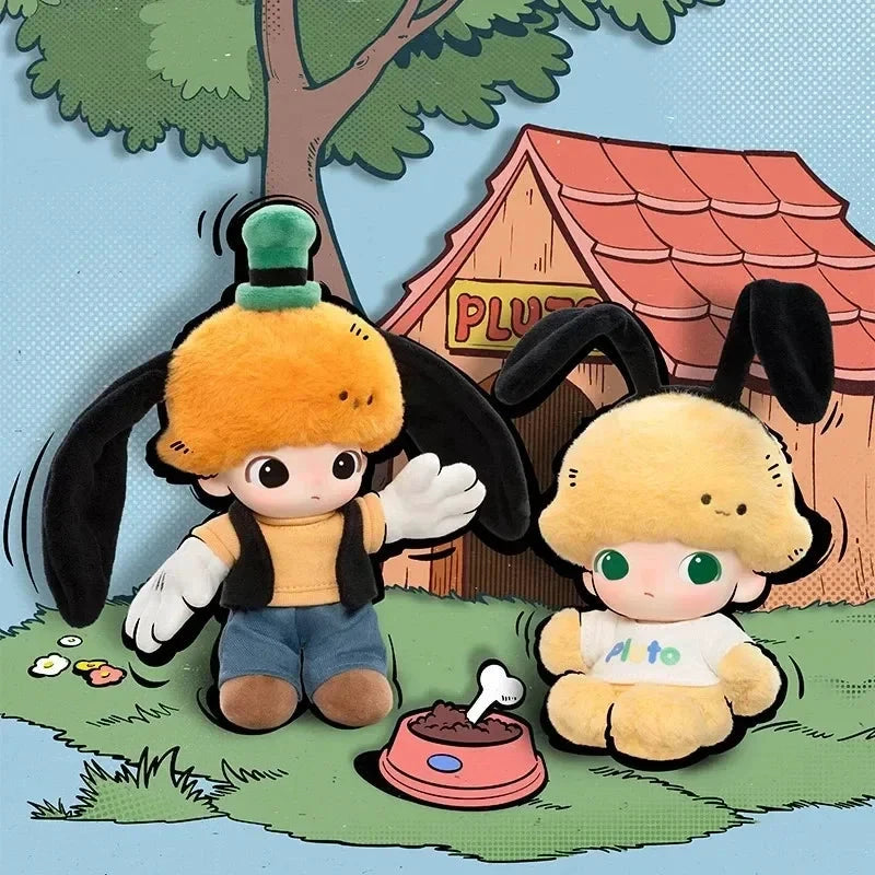 POP MART DIMOO WORLD x DISNEY Serie – Vinyl-Plüsch-Schlüsselanhänger in Überraschungsboxen, Kawaii-Anime-Figur, Überraschungskiste