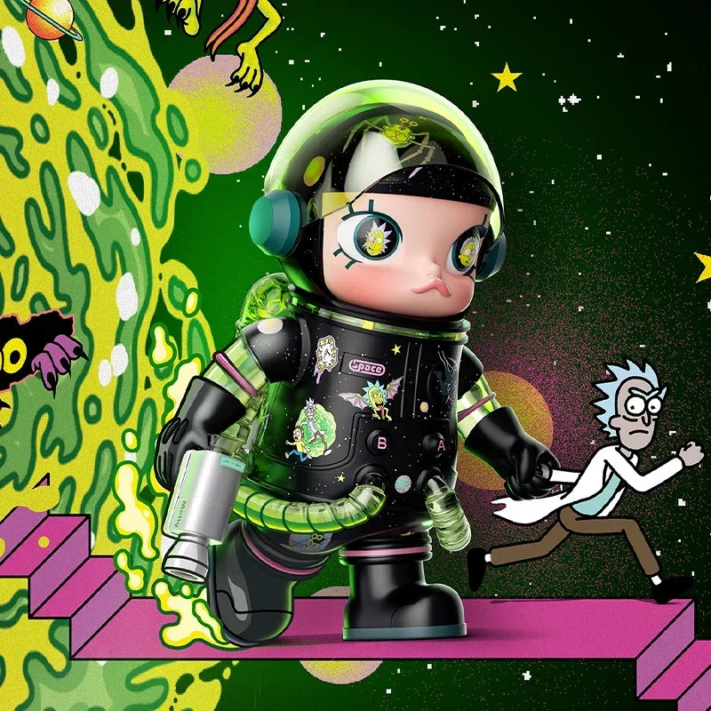 Pop Mart – Mega Space Molly 400% x Rick and Morty – Figurine Vinyle XXL