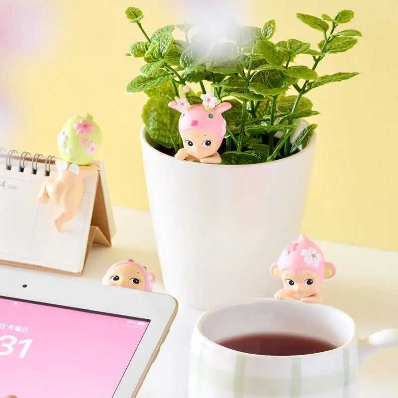 Sonny Angel Blind Box Hippers Figurines décoratives miniatures Série Fleur de cerisier Poupées Figurines d'anime…