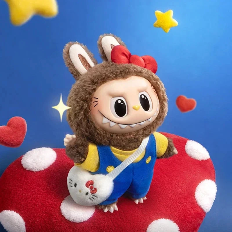 POP MART Hello Kitty Labubu Plush Keychain - Sanrio Characters Series